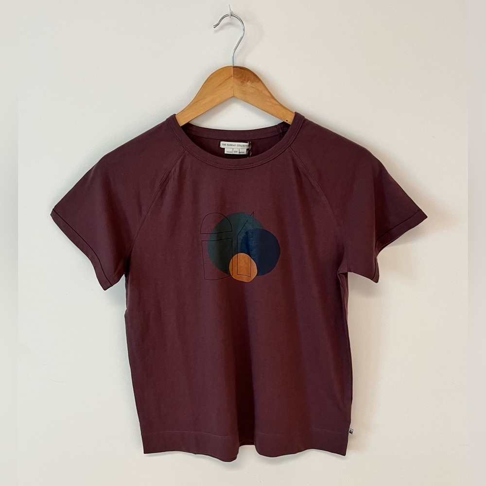 The Sunday Collective Kids Size 12Y Graphic Short Sleeve Tee Shirt Cotton